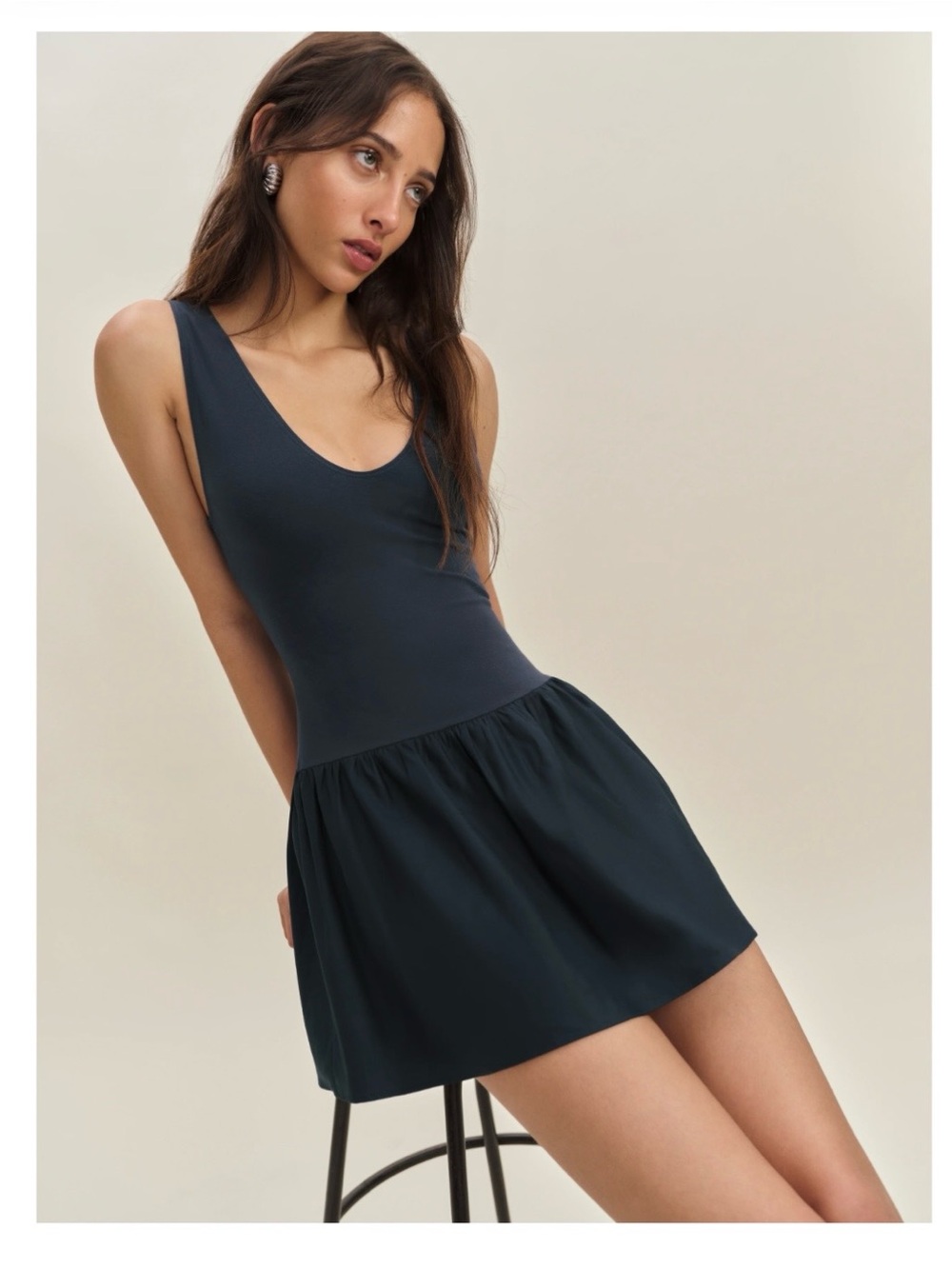 Reformation Alyssa Knit Dress - Midnight NWT